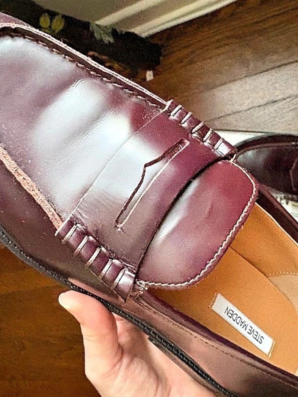 Steve Madden Madison Burgundy Box Leather US 9 - Picture 5 of 6